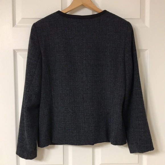 Vintage Laura Studio Blazer Black / Navy & Blue, Fully Lined, Size 12 - Picture 5 of 12